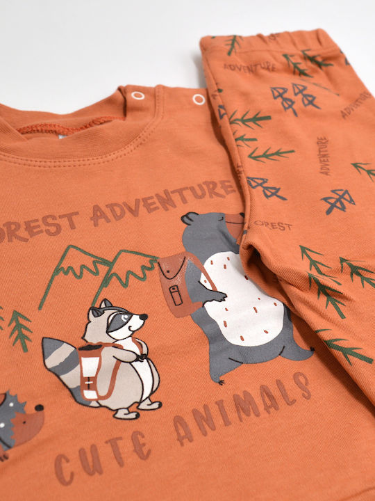 Extan Bebe Kids' Pajamas Winter Orange