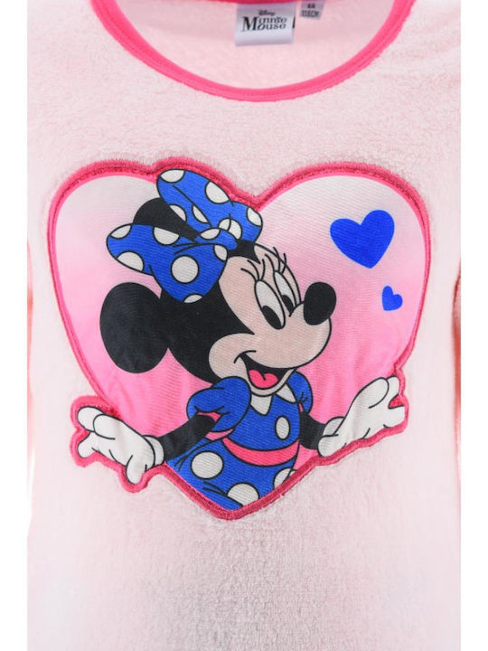 Superheroes Kids' Pajamas Winter Fleece Pink