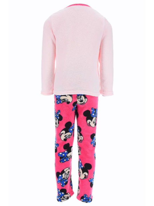 Superheroes Kids' Pajamas Winter Fleece Pink