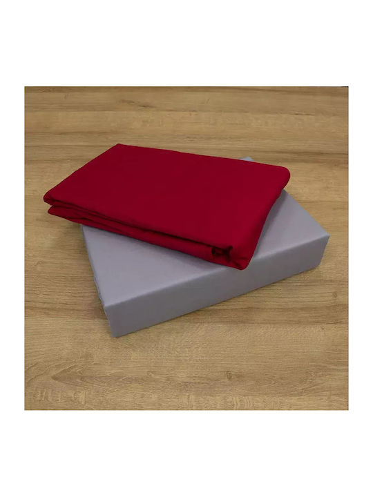 Lino Home Sheet Sets Queen 240x260cm. Doble Grey-red 4pcs
