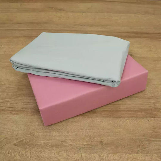 Lino Home Sheet Sets Queen 240x260cm. Doble Pink-mint 4pcs