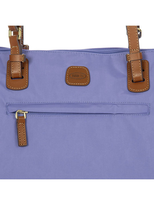 Leder Damentasche Schultertasche Flieder