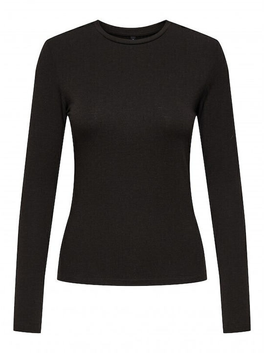 Damen Bluse Baumwolle Langärmelig Black Coffee