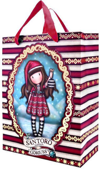 Santoro Merry And Bright - Tis The Season Tasche für Geschenke mit Motiv "Gorjuss" Bunt 24x8x18cm.