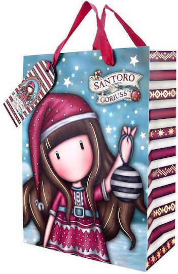 Santoro Merry And Bright - Tis The Season Tasche für Geschenke mit Motiv "Gorjuss" Bunt 24x8x18cm.