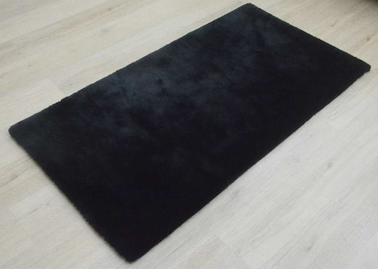 Newplan Puffy Set Modern Schlafzimmer-Teppichsets Synthetisch,Polyester/Cotton/Leather Black 5-41-PF-T-FC9BLACK 3Stück