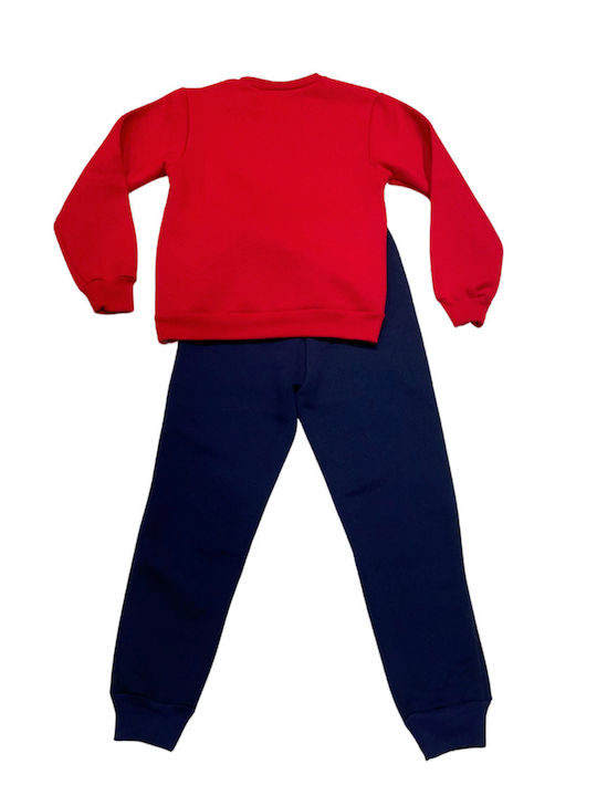Kids Sweatpants Set Red 2pcs