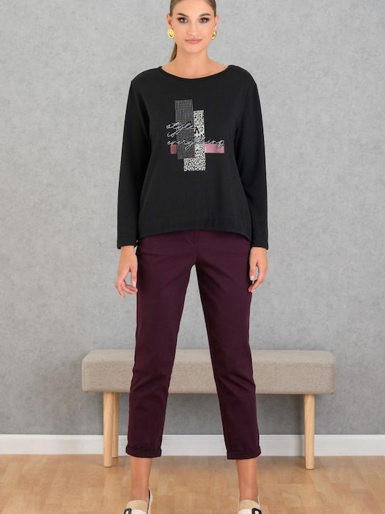 Women's Blouse Long Sleeve Black