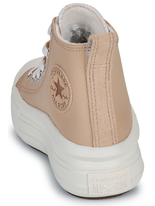 Chuck Taylor All Star Παιδικά Sneakers High Μπεζ
