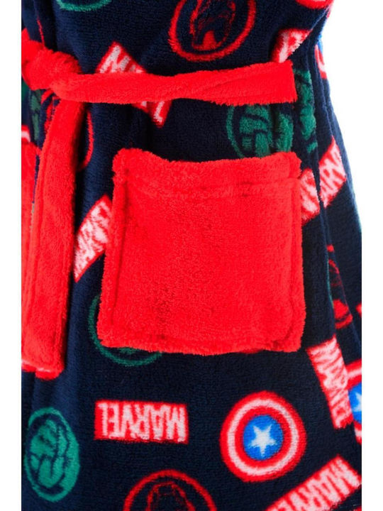 Superheroes Детски халат Зимна Поларена Син
