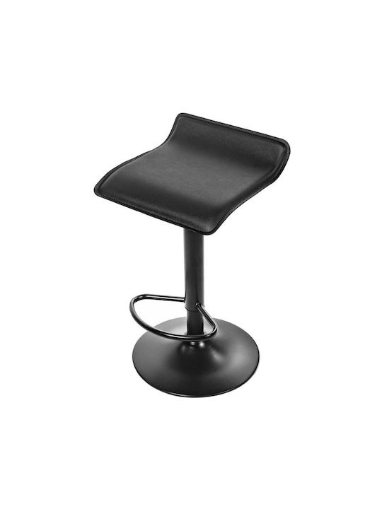 Stool Bar Leather Fort Black 38x39x84cm