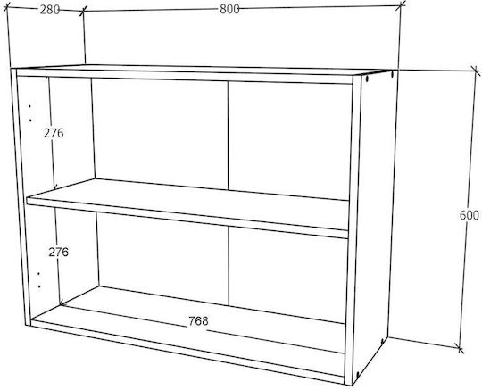 Superior Dulap de bucătărie Agățat cu Blat de Lucru Glossy Gray/white 80x30x60buc