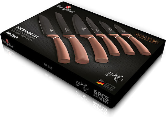 Berlinger Haus Metallic Line Rose Gold Messerset aus rostfreiem Stahl 6Stück