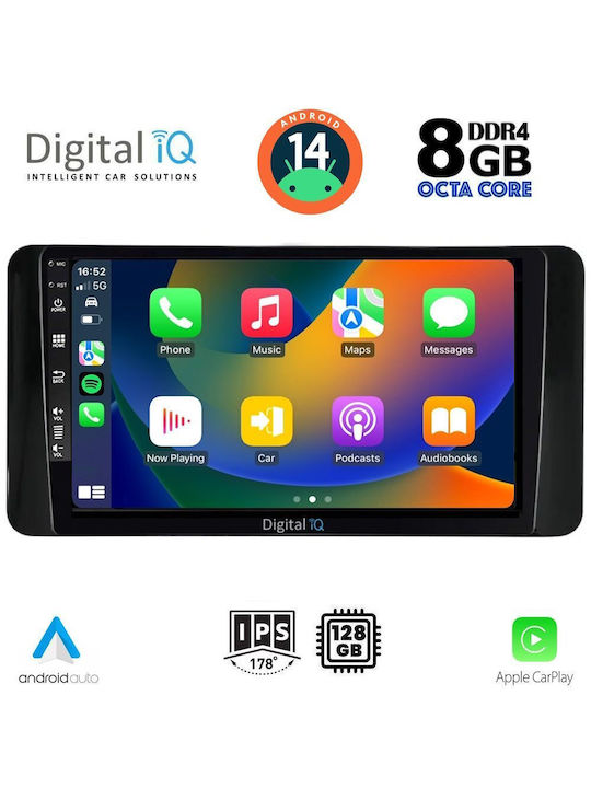Digital IQ Car Audio System for Skoda Kamiq 2018> (Bluetooth/USB/AUX/WiFi/GPS/Apple-Carplay/Android-Auto) with Touch Screen 10"