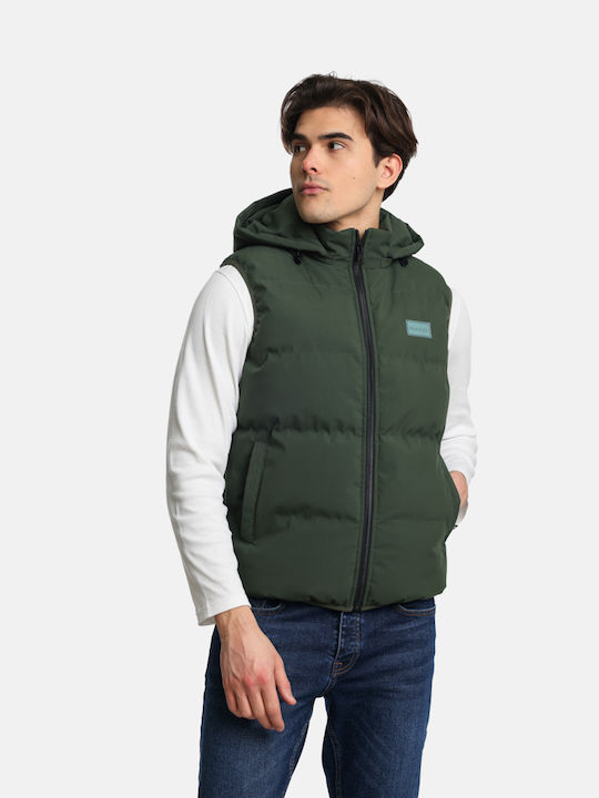 Paco & Co Sleeveless Jacket Puffer Waterproof and Windproof Green