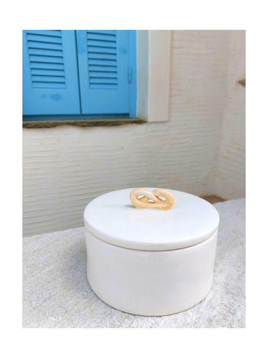 Gusta Gusta Lebensmittelgläser & Behälter mit Deckel aus Beige Porzellan 18x18cm 1 Stück