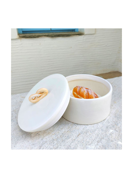 Gusta Gusta Lebensmittelgläser & Behälter mit Deckel aus Beige Porzellan 18x18cm 1 Stück