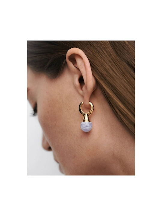 P D Paola Earrings Hoops made of Silver Gold Plated