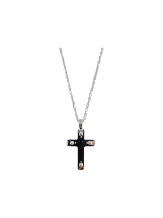 Visetti Men's Cross from Steel with Chain