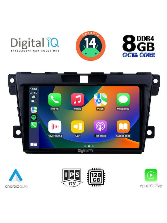 Digital IQ Автомобилна Аудио Система за Mazda CX-7 2006-2012 (Блутут/USB/AUX/WiFi/GPS/Apple-Carplay/Android-Auto) с Тъчскрийн 9"