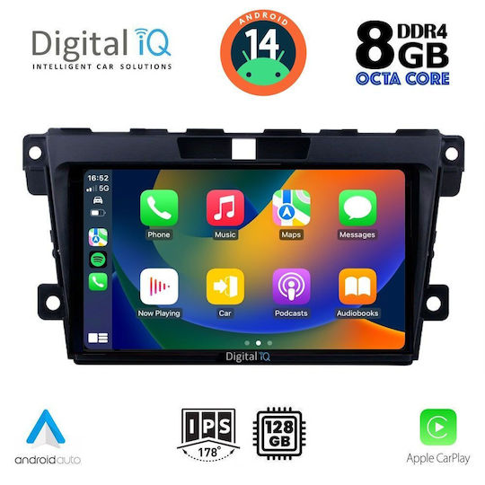 Digital IQ Ηχοσύστημα Αυτοκινήτου για Mazda CX-7 2006-2012 (Bluetooth/USB/AUX/WiFi/GPS/Apple-Carplay/Android-Auto) με Οθόνη Αφής 9"