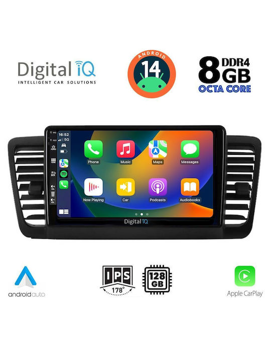 Digital IQ Sistem Audio Auto pentru Subaru Moștenire / Outback 2002-2008 (Bluetooth/USB/AUX/WiFi/GPS/Apple-Carplay/Android-Auto) cu Ecran Tactil 9"