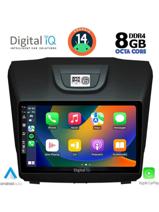 Digital IQ Car Audio System Isuzu D-Max 2012-2020 (Bluetooth/USB/AUX/WiFi/GPS/Apple-Carplay/Android-Auto) with Touch Screen 9"