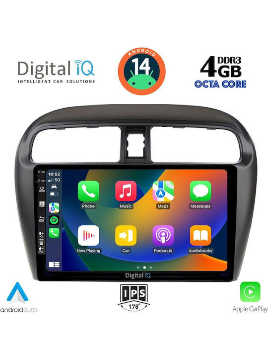 Digital IQ Car-Audiosystem für Mitsubishi Raumstern 2013-2020 (Bluetooth/USB/AUX/WiFi/GPS/Apple-Carplay/Android-Auto) mit Touchscreen 9"