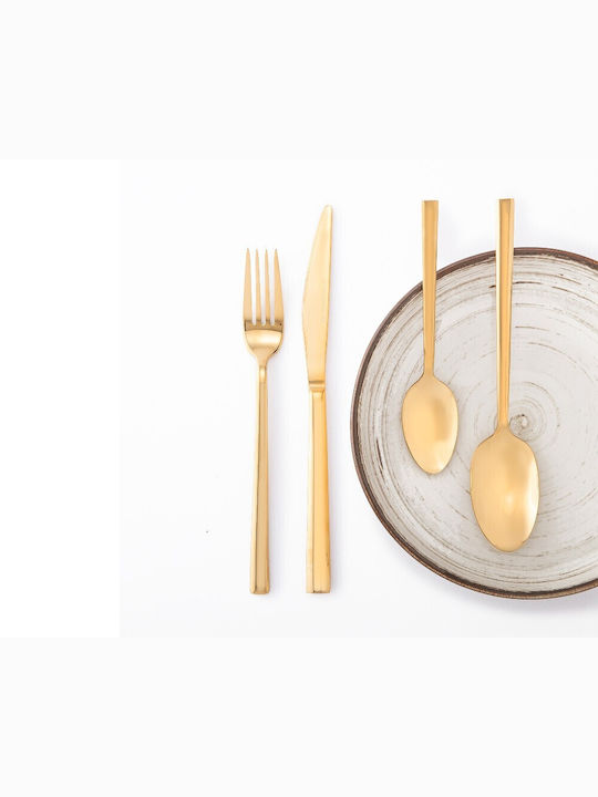 SP Tableware Σετ Μαχαιροπίρουνα Ανοξείδωτα Χρυσά 24τμχ