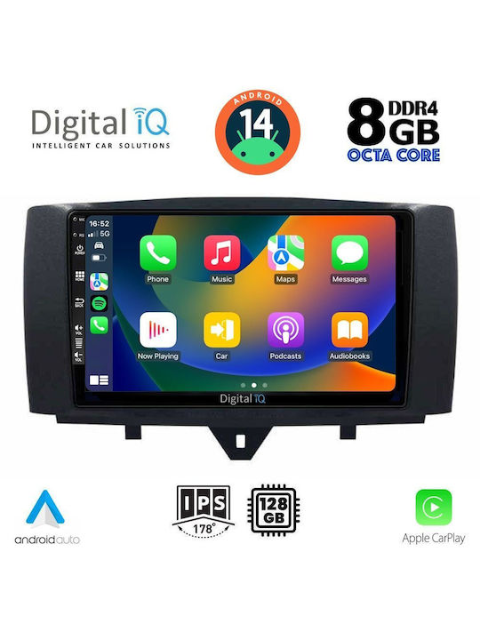 Digital IQ Автомобилна Аудио Система (Блутут/USB/AUX/WiFi/GPS/Apple-Carplay/Android-Auto) с Тъчскрийн 9"