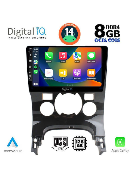 Digital IQ Car Audio System for Peugeot 3008 2008-2016 with Clima (Bluetooth/USB/AUX/WiFi/GPS/Apple-Carplay/Android-Auto) with Touch Screen 9"