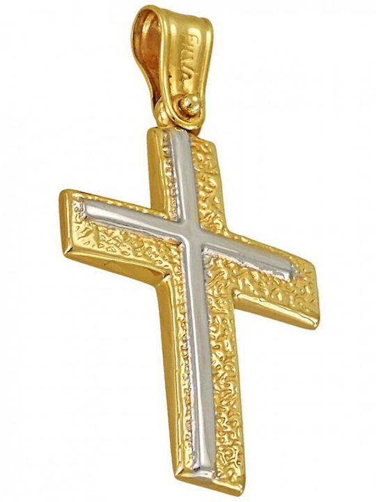 Atofio Kosmima Men's Gold Cross 14K