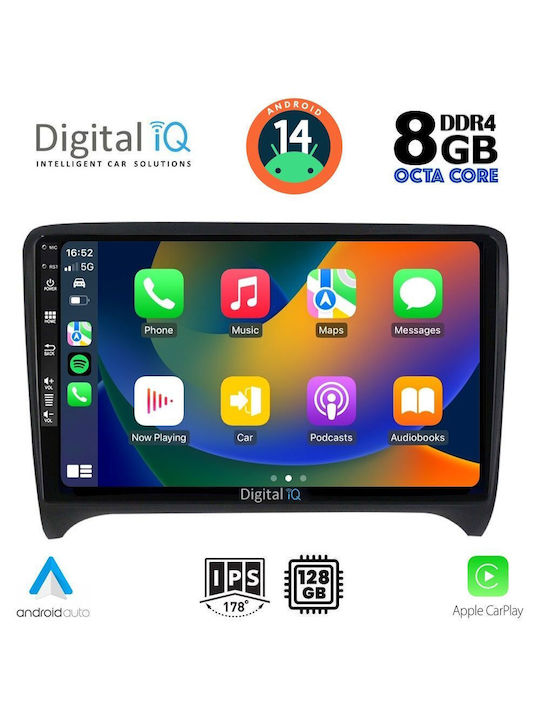 Digital IQ Auto-Audiosystem für Audi E-Commerce-Website 2007-2015 (Bluetooth/USB/AUX/WiFi/GPS/Apple-Carplay/Android-Auto) mit Touchscreen 9"