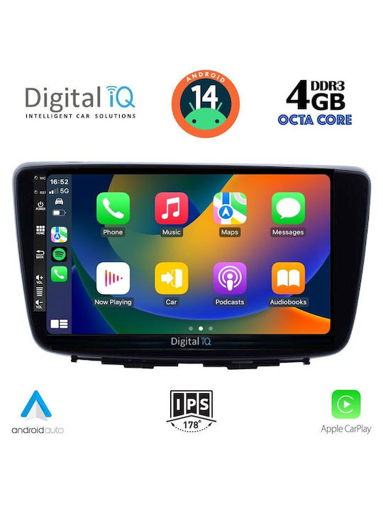 Digital IQ Car Audio System for Suzuki Baleno 2016-2022 (Bluetooth/USB/WiFi/GPS/Apple-Carplay/Android-Auto) with Touch Screen 9"