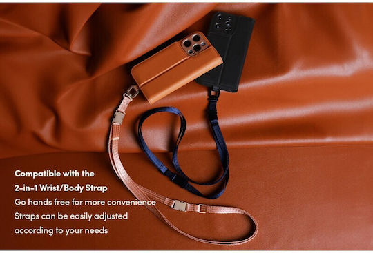 Moshi Overture Magsafe 3-in-1 Leather Case Flip Iphone 16 Pro Caramel Brown
