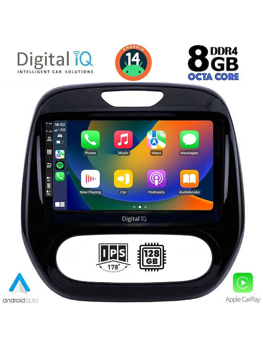 Digital IQ Car Audio System for Renault Captur 2013-2019 (Bluetooth/USB/AUX/WiFi/GPS/Apple-Carplay/Android-Auto) with Touch Screen 9"