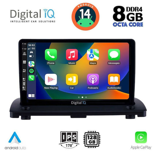 Digital IQ Ηχοσύστημα Αυτοκινήτου για Volvo XC 90 2002-2014 (Bluetooth/USB/AUX/WiFi/GPS/Apple-Carplay/Android-Auto) με Οθόνη Αφής 9"