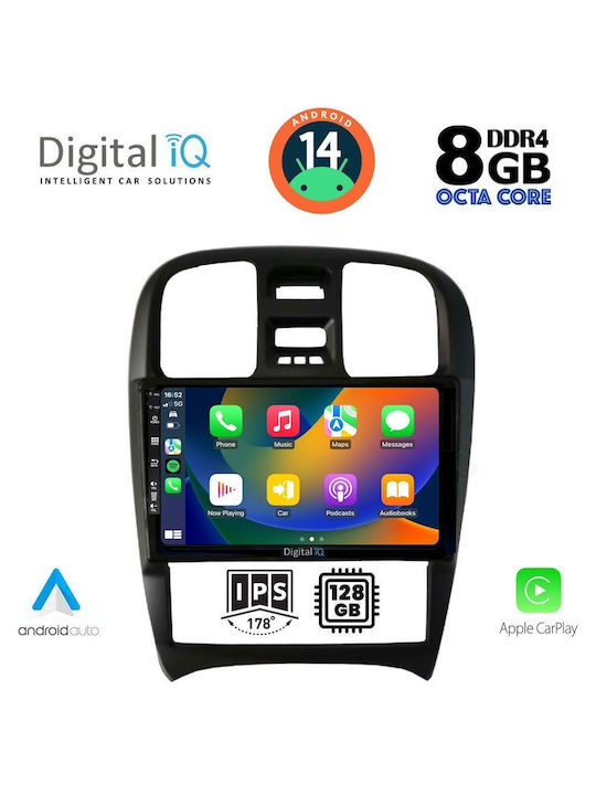 Digital IQ Car Audio System for Hyundai Sonata 2000-2006 (Bluetooth/USB/AUX/WiFi/GPS/Apple-Carplay/Android-Auto) with Touch Screen 9"