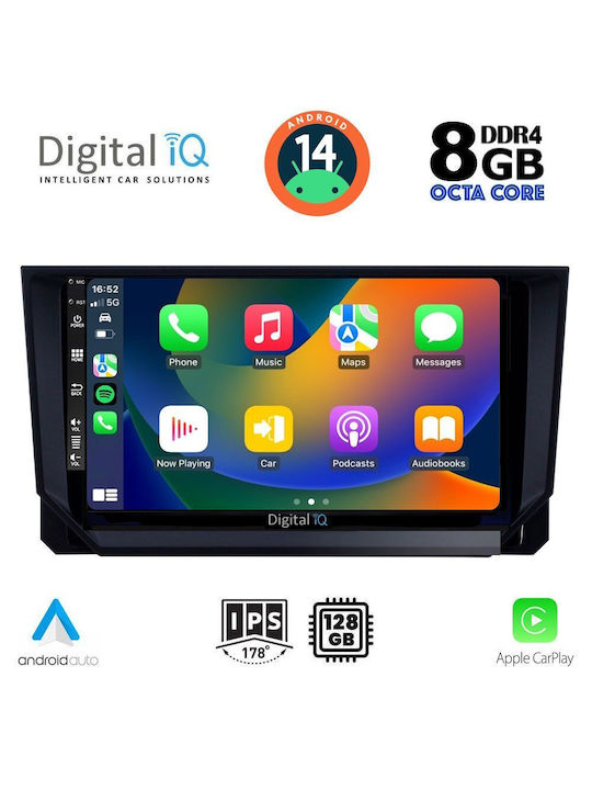 Digital IQ Sistem Audio Auto pentru Seat Arona / Ibiza 2018> (Bluetooth/USB/AUX/WiFi/GPS/Apple-Carplay/Android-Auto) cu Ecran Tactil 9"