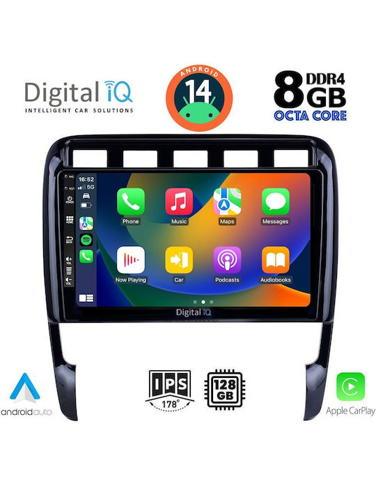 Digital IQ Car-Audiosystem für Porsche Cayenne 2002-2011 (Bluetooth/USB/AUX/WiFi/GPS/Apple-Carplay/Android-Auto) mit Touchscreen 9"