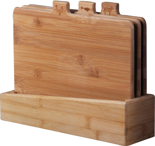 Berlinger Haus Rectangular Bamboo Chopping Board Set Beige 28x22.5cm 5pcs