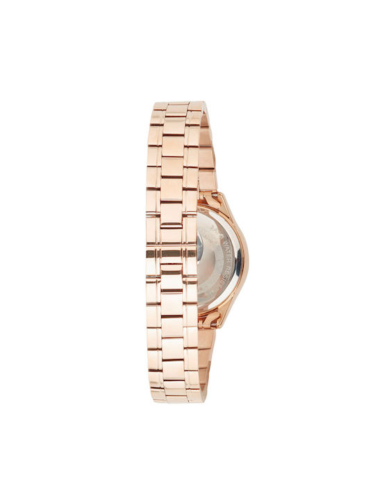 U.S. Polo Assn. Crystals Watch with Pink Gold Metal Bracelet