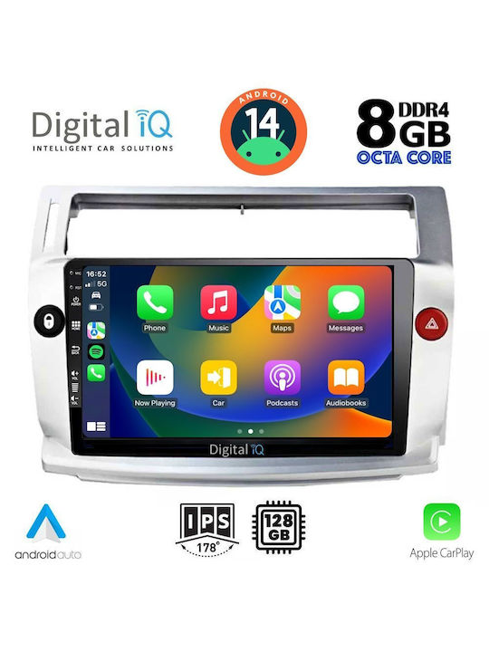 Digital IQ Car Audio System for Citroen C4 2004-2011 (Bluetooth/USB/AUX/WiFi/GPS/Apple-Carplay/Android-Auto) with Touch Screen 9"