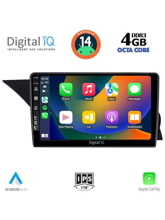 Digital IQ Car Audio System for Mercedes-Benz GLK 2008-2012 (Bluetooth/USB/AUX/WiFi/GPS/Apple-Carplay/Android-Auto) with Touch Screen 9"