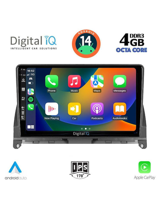 Digital IQ Car Audio System for Mercedes-Benz C Class 2007-2011 (Bluetooth/USB/AUX/WiFi/GPS/Apple-Carplay/Android-Auto) with Touch Screen 9"