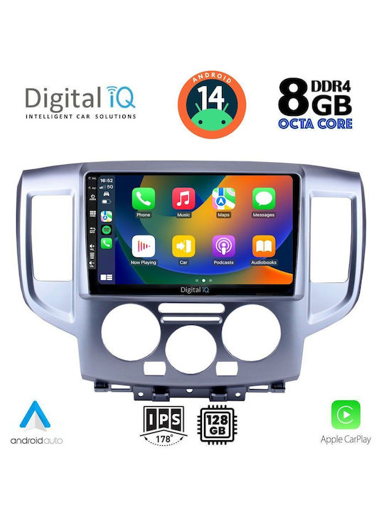 Digital IQ Car Audio System for Nissan NV200 2009> (Bluetooth/USB/AUX/WiFi/GPS/Apple-Carplay/Android-Auto) with Touch Screen 9"