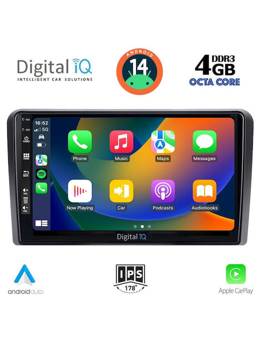 Digital IQ Car Audio System for Nissan Navara 2006-2011 with Clima (Bluetooth/USB/AUX/WiFi/GPS/Apple-Carplay/Android-Auto) with Touch Screen 9"