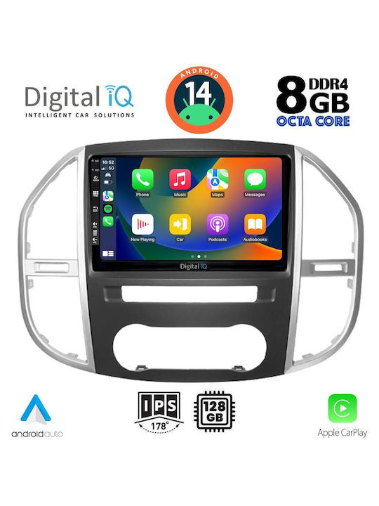 Digital IQ Car Audio System for Mercedes-Benz Vito / Viano 2015> (Bluetooth/USB/AUX/WiFi/GPS/Apple-Carplay/Android-Auto) with Touch Screen 10"