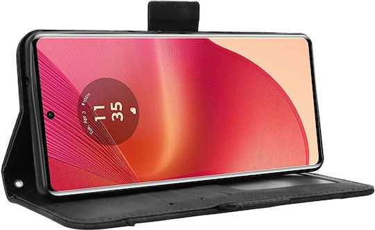 Book Δερματίνης Μαύρο (Motorola Edge 50 Fusion 5G)