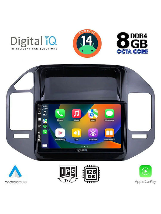 Digital IQ Car-Audiosystem für Mitsubishi Pajero 1999-2006 (Bluetooth/USB/AUX/WiFi/GPS/Apple-Carplay/Android-Auto) mit Touchscreen 9"